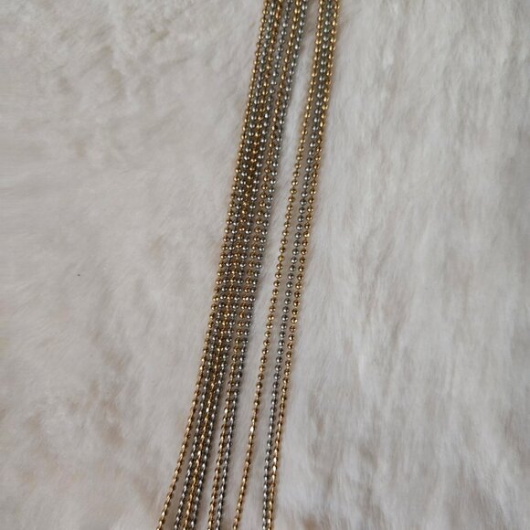 Tri color multi strand necklace - Picture 3 of 4